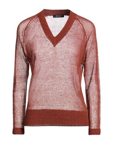 Woman Sweater Brown Size 6 Linen