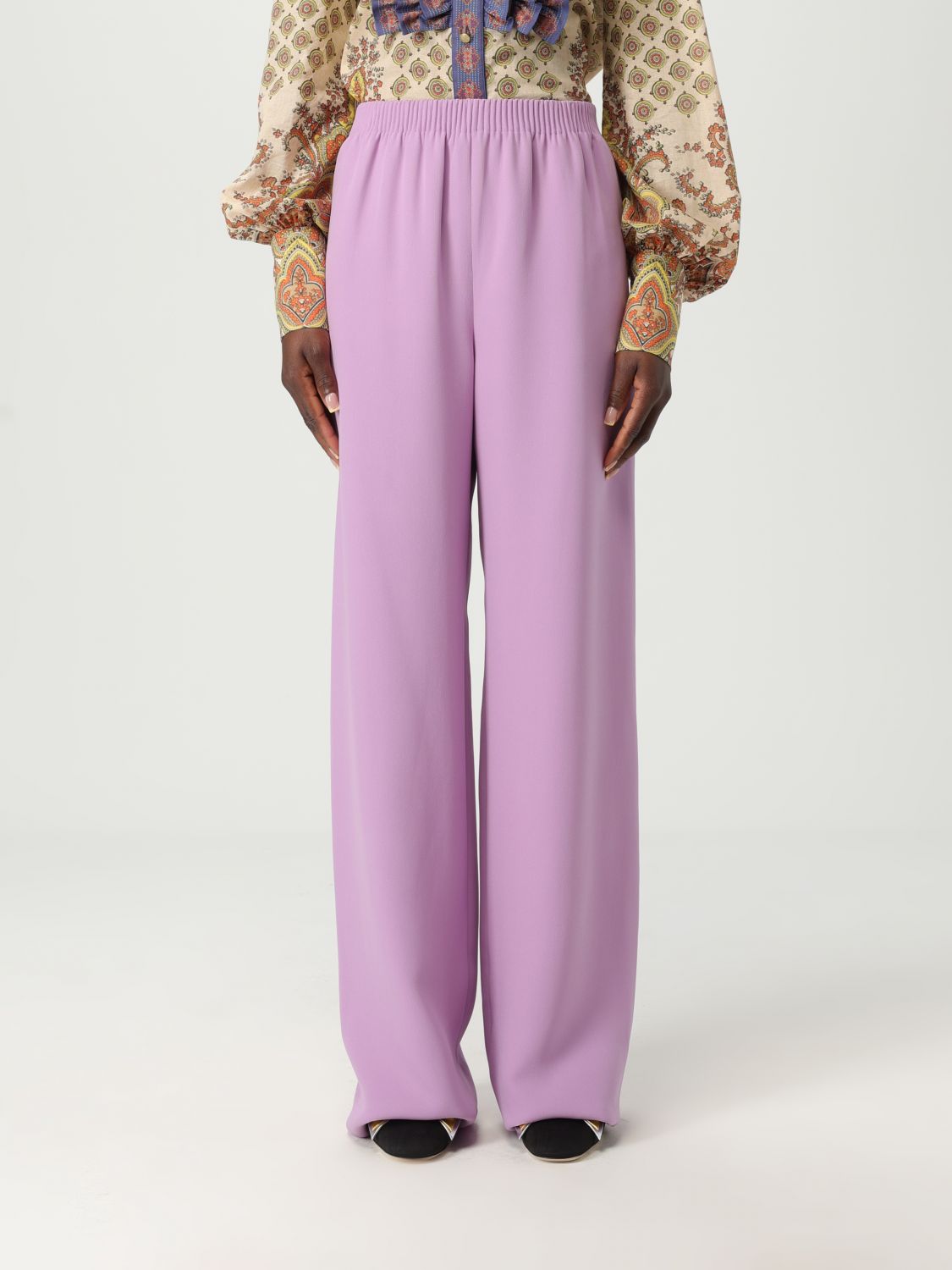 Pants VALENTINO Woman color Violet