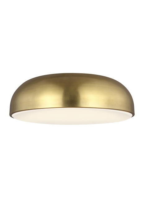 Kosa 1-Light 3.90"H LED Flush Mount in Aged Bra