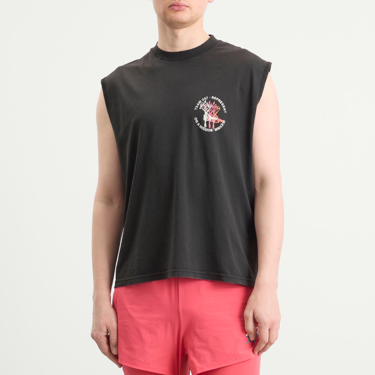 Men's Torch Crop Tank Washed Black