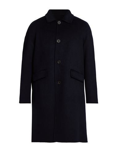 Man Coat Black Size M Wool, Polyester