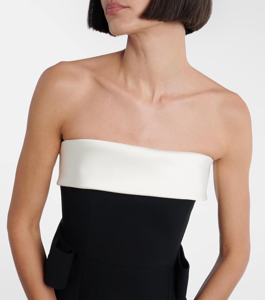 Lalani draped strapless minidress