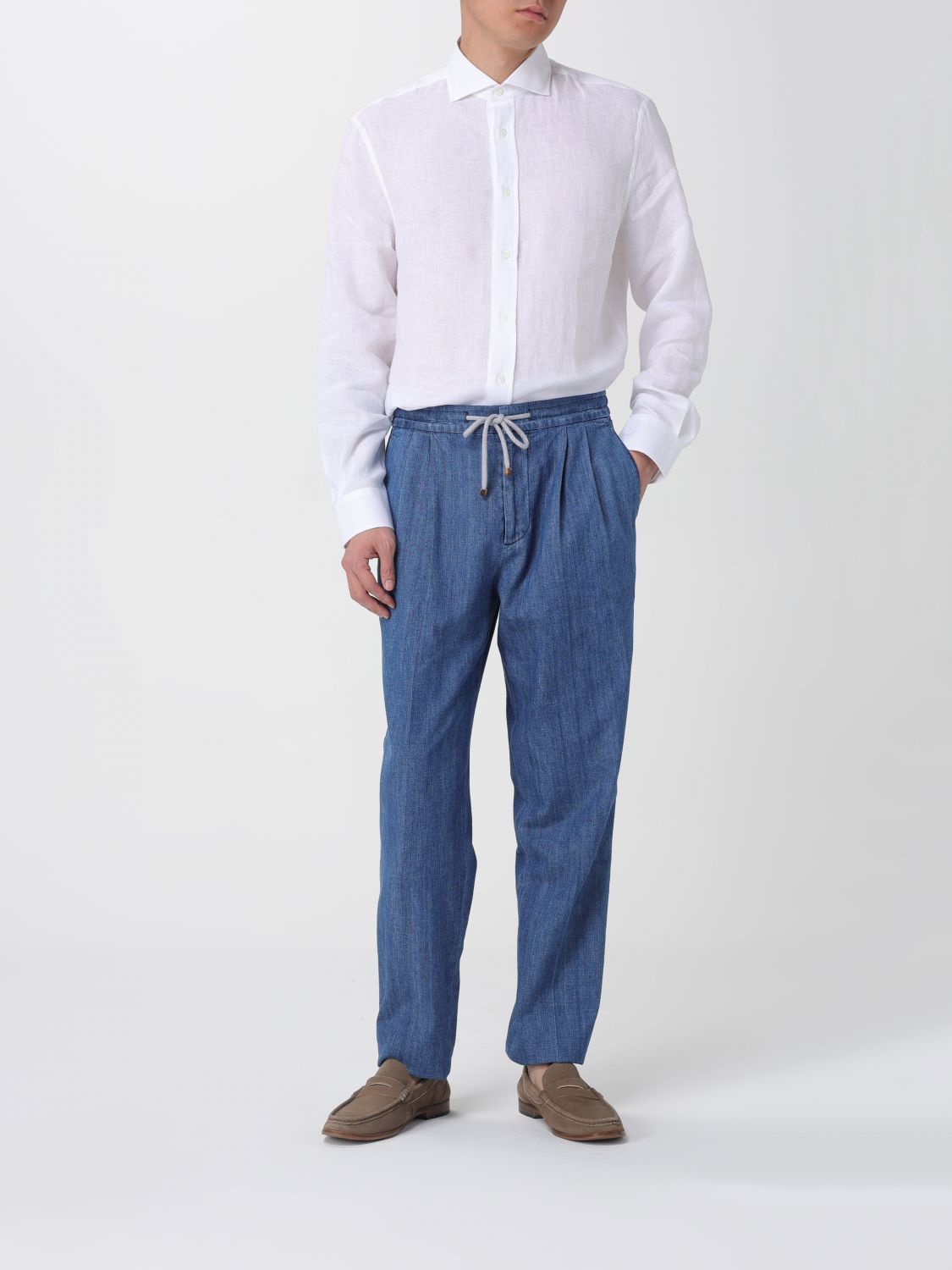 Pants Men color Blue