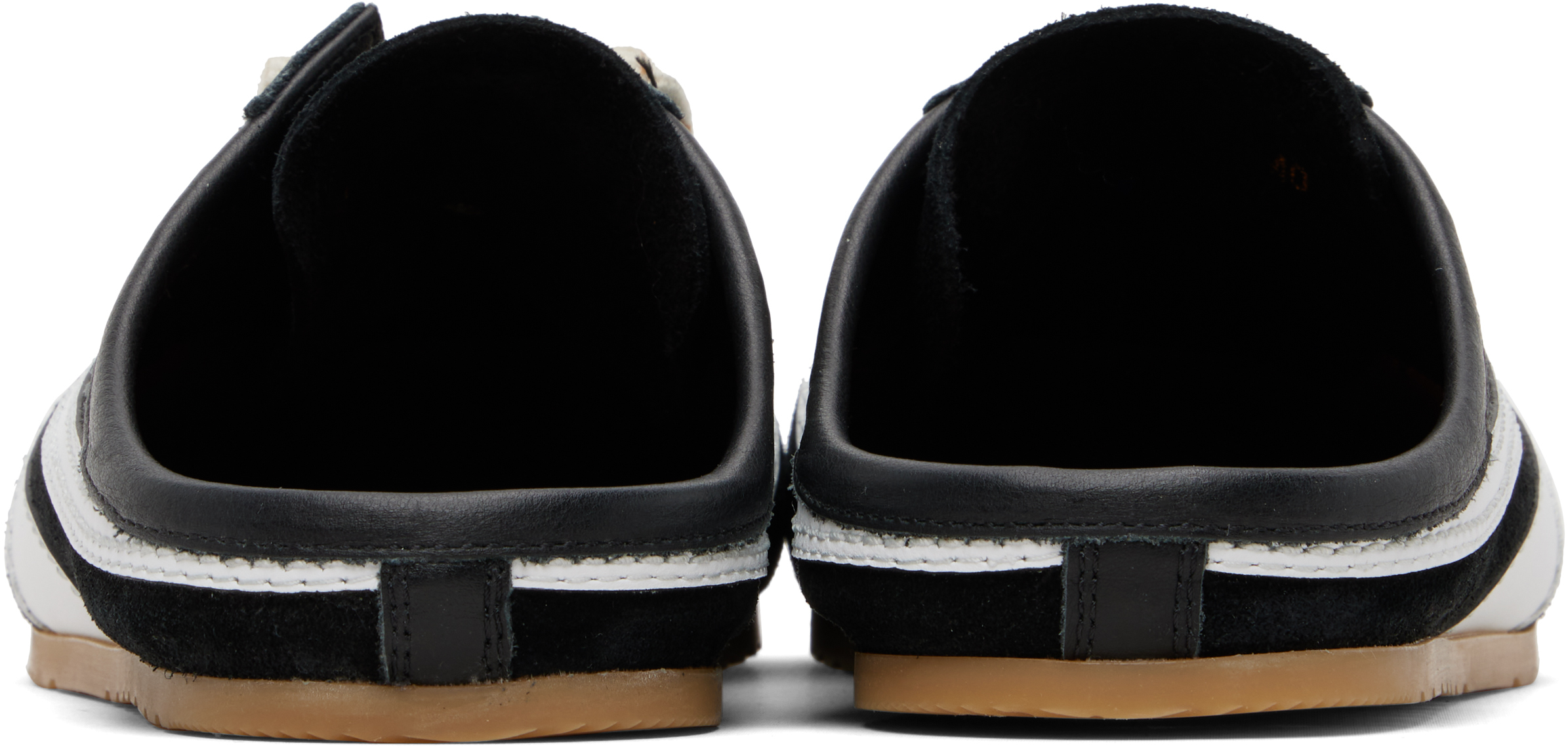 Black Suede Sneaker Mule Loafers
