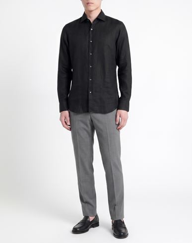 Man Shirt Black Size 15 Linen