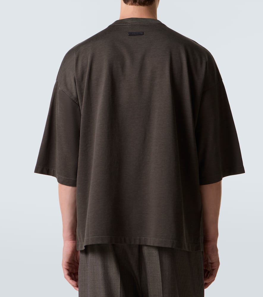 Oversized cotton-blend T-shirt