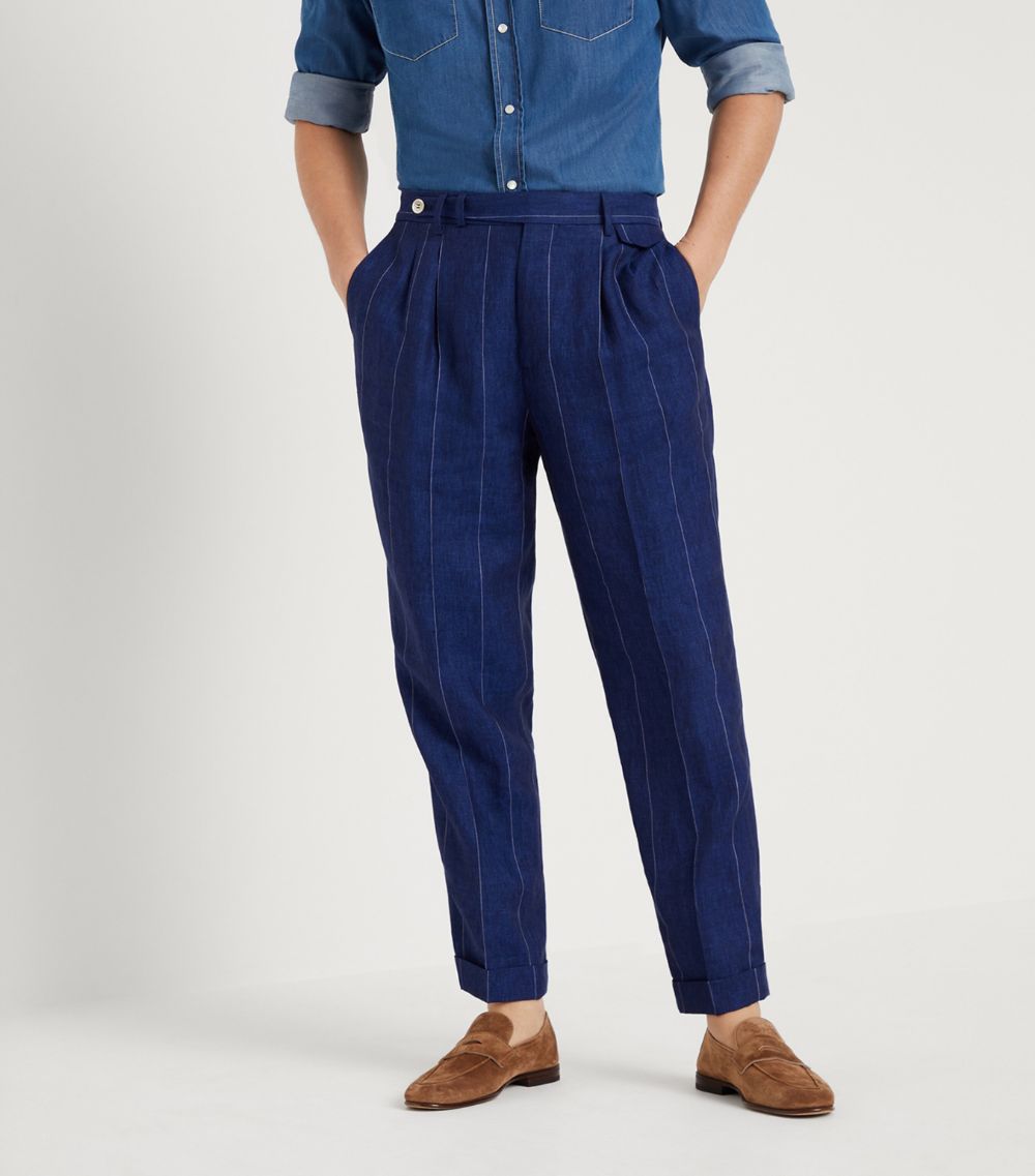 Linen Striped Trousers