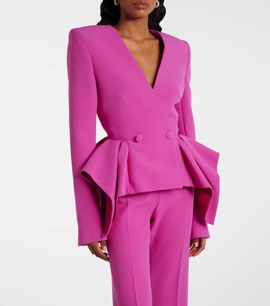 Double-breasted peplum blazer