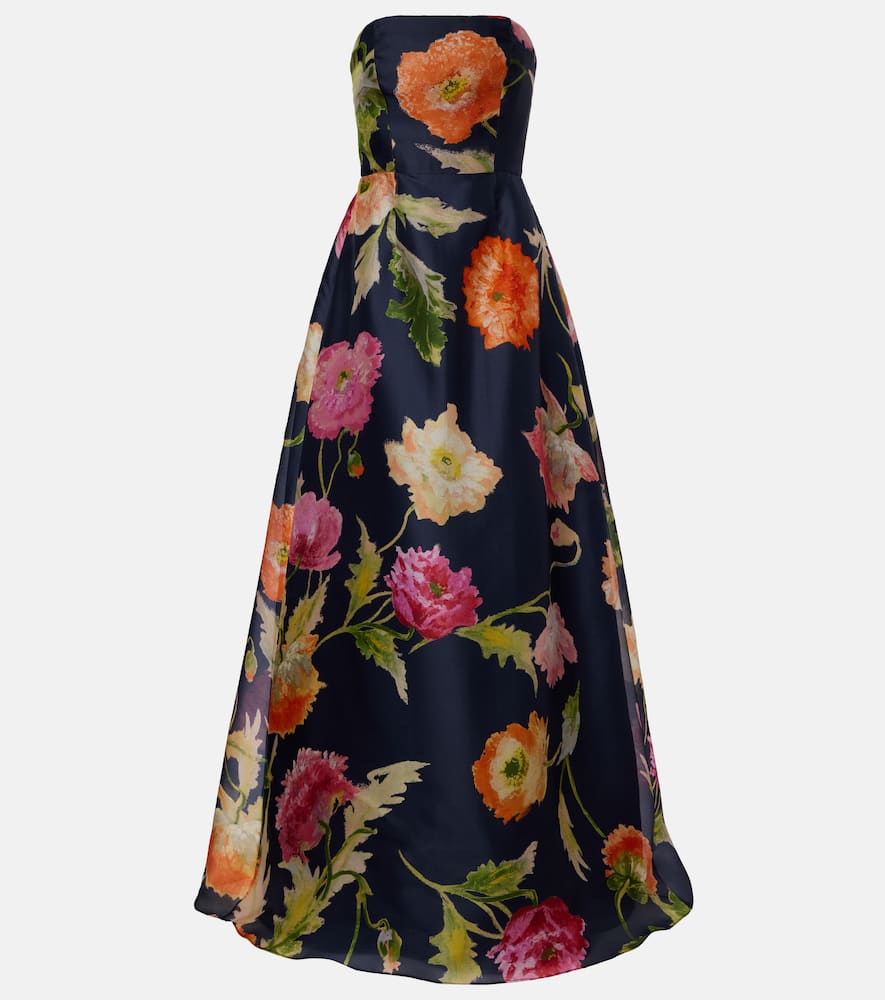 Floral silk gown