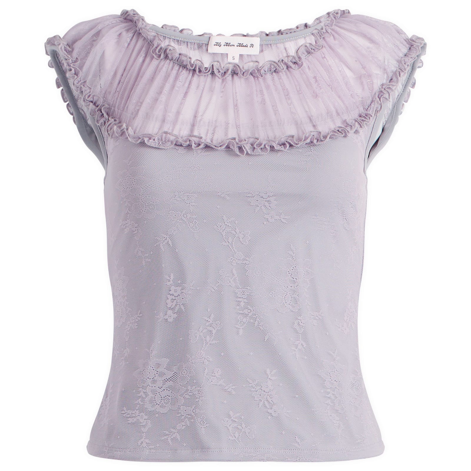 Women's Ruffled Halo Top Wisteria