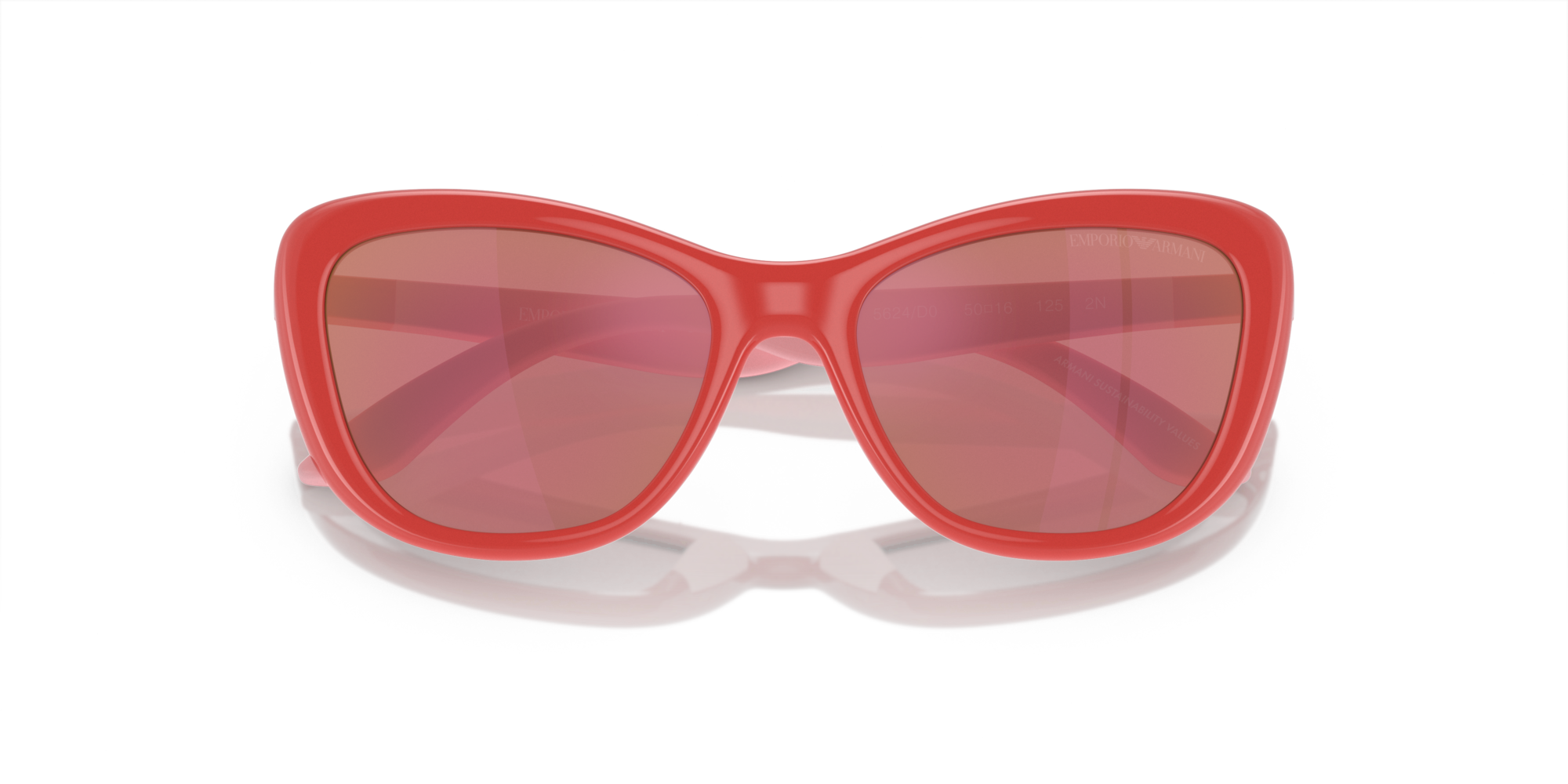 Emporio Armani Kid Emporio Armani EK4004 5624D0 Sunglasses Injected Pink Violet Butterfly Mirrored Mirror