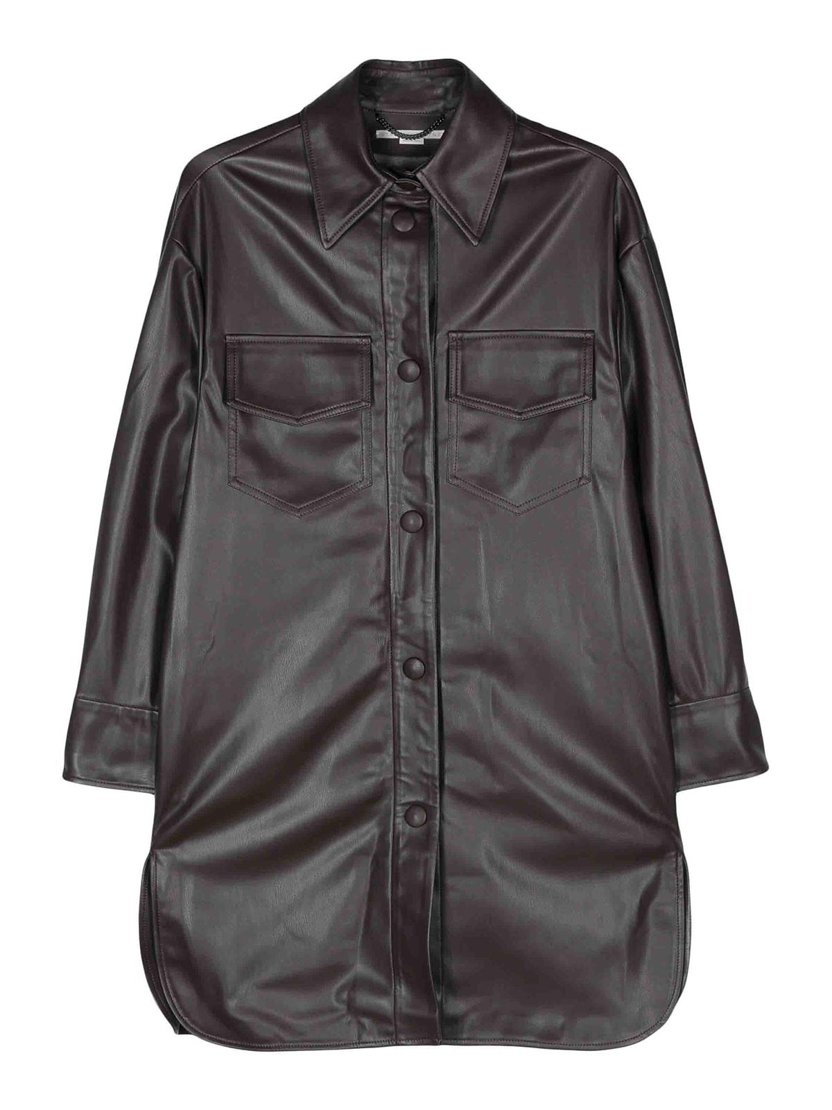 Brown Leather Overshirt