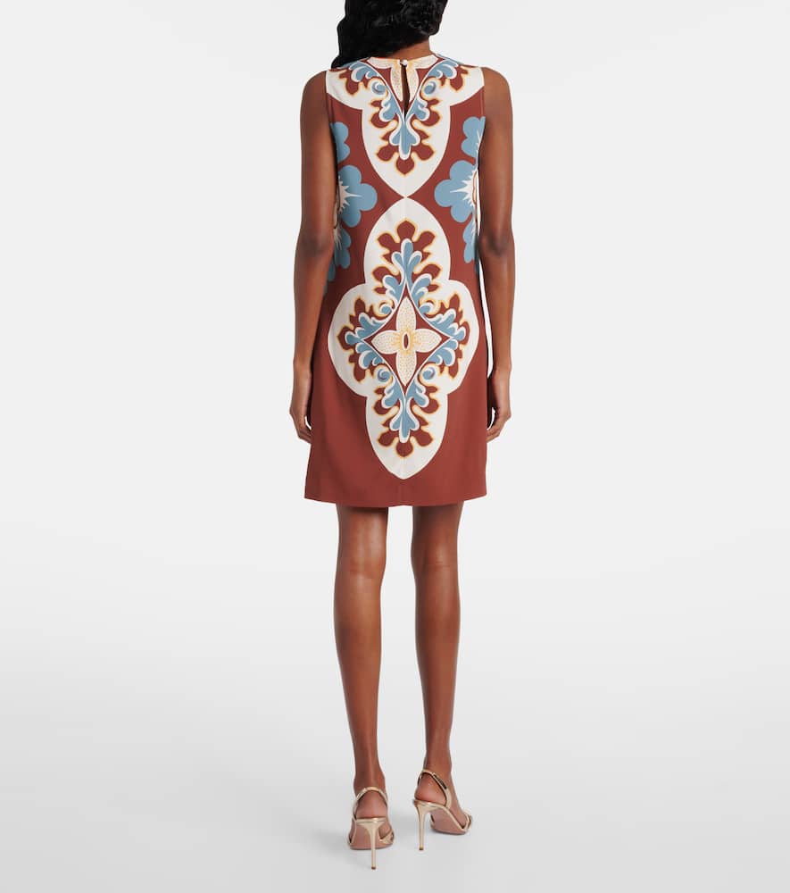 Printed satin shift dress
