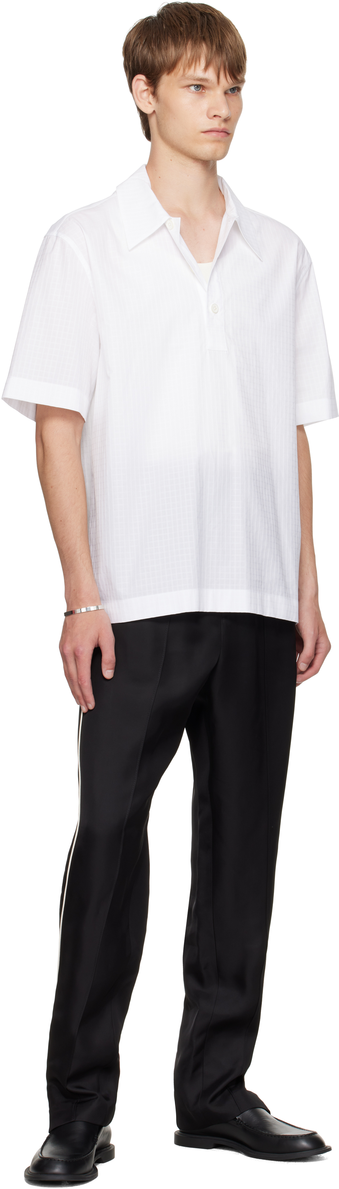 Black Piped Trousers