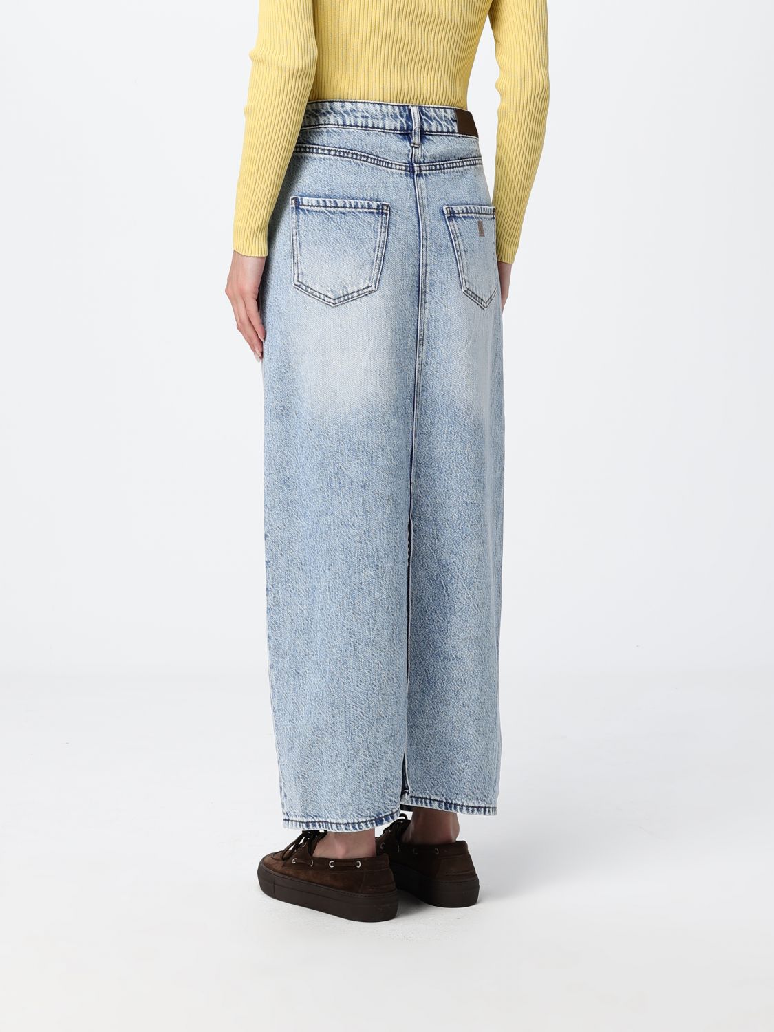 Skirt Woman color Stone Washed