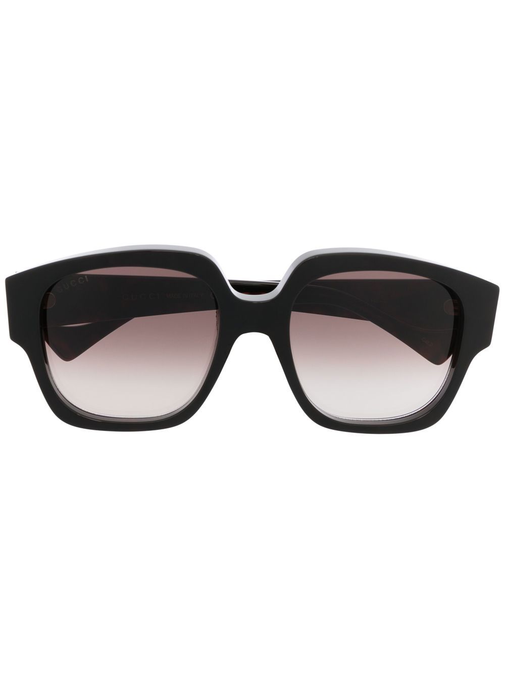Square-frame tinted sunglasses - White