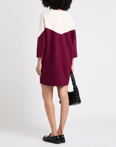 Woman Mini dress Burgundy Size M Viscose, Nylon, Elastane