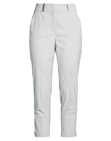 Woman Pants Light grey Size 10 Polyester, Viscose, Elastane