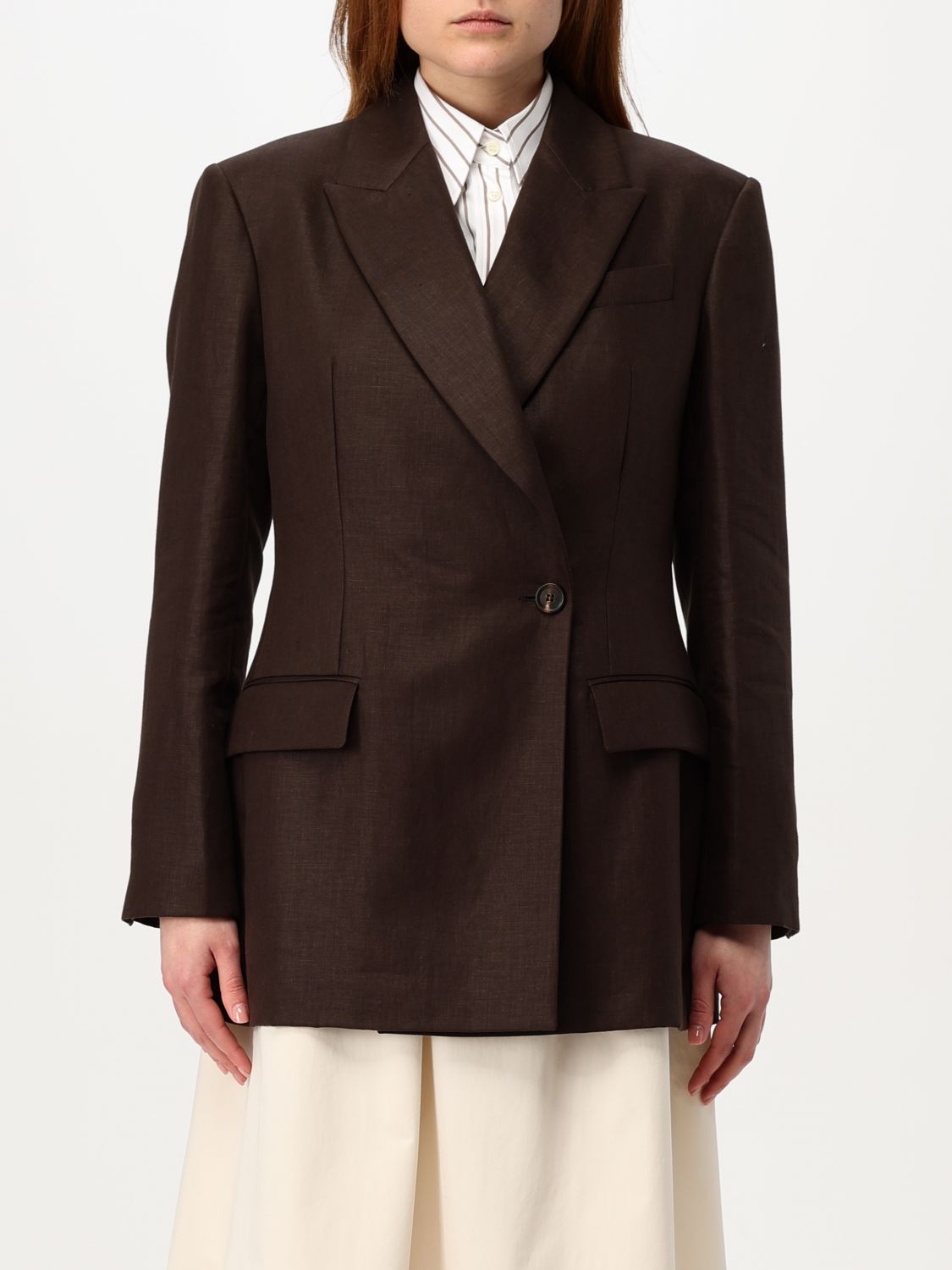 Blazer BRUNELLO CUCINELLI Woman color Brown