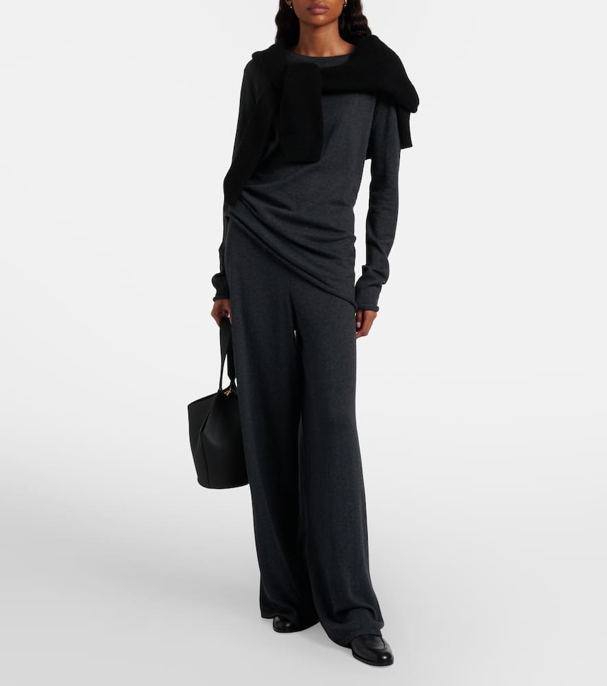 Aina cotton and cashmere wide-leg pants