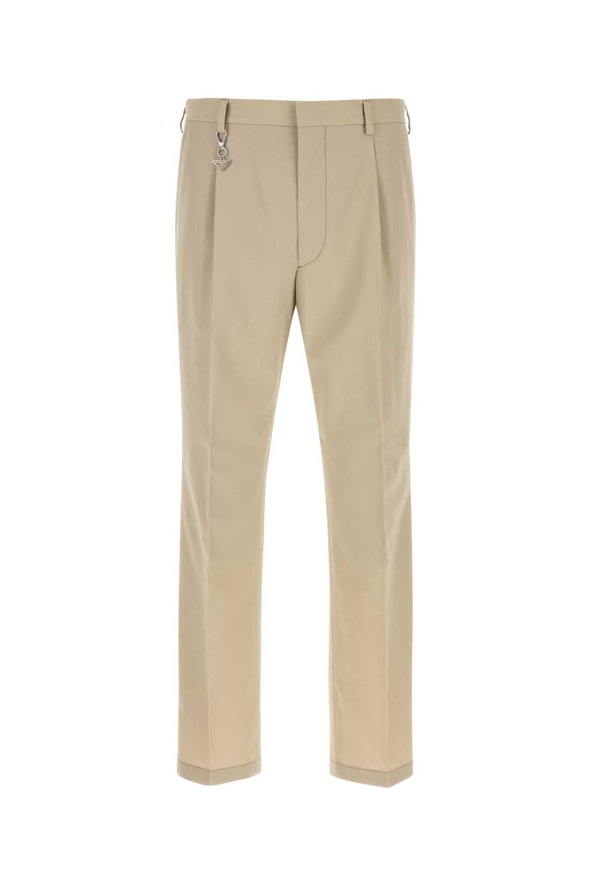 Cotton Trousers — Beige