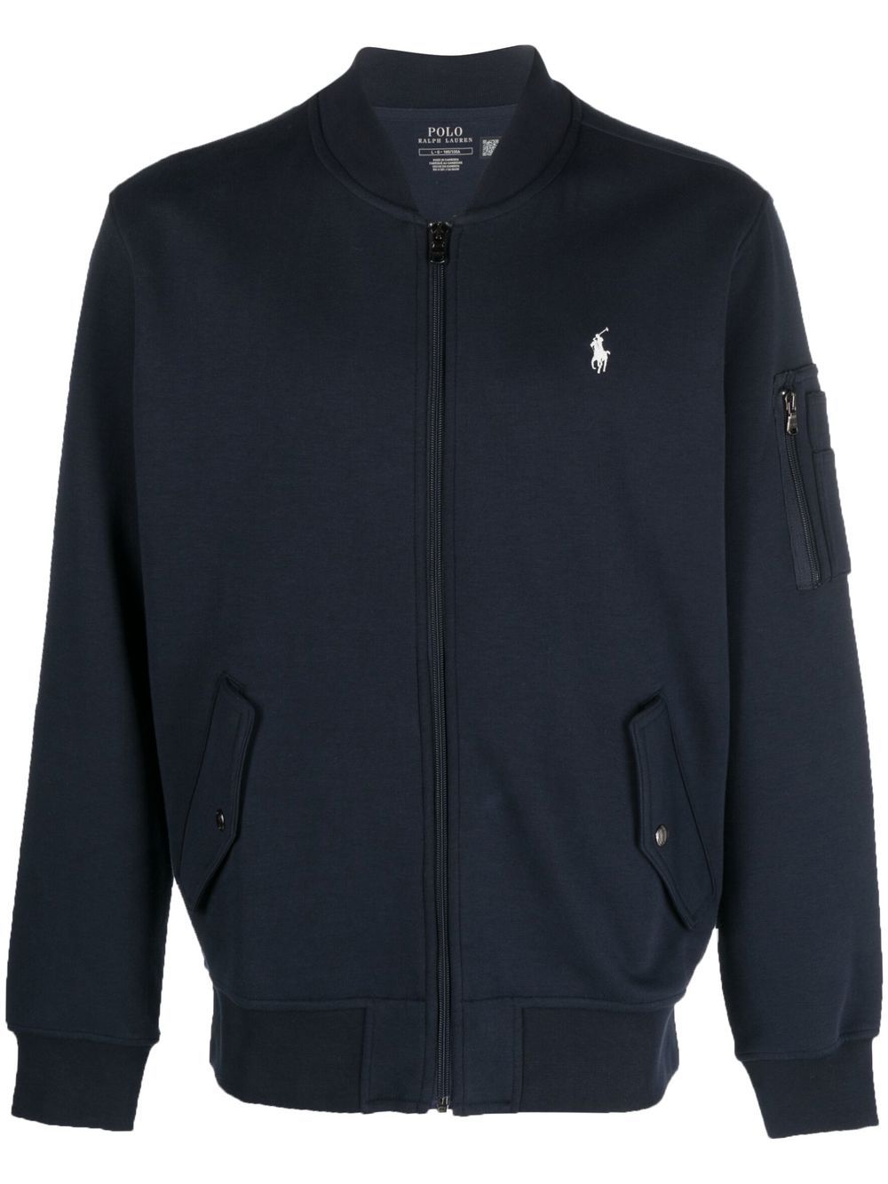 Long-sleeve zip-up pullover - Blue