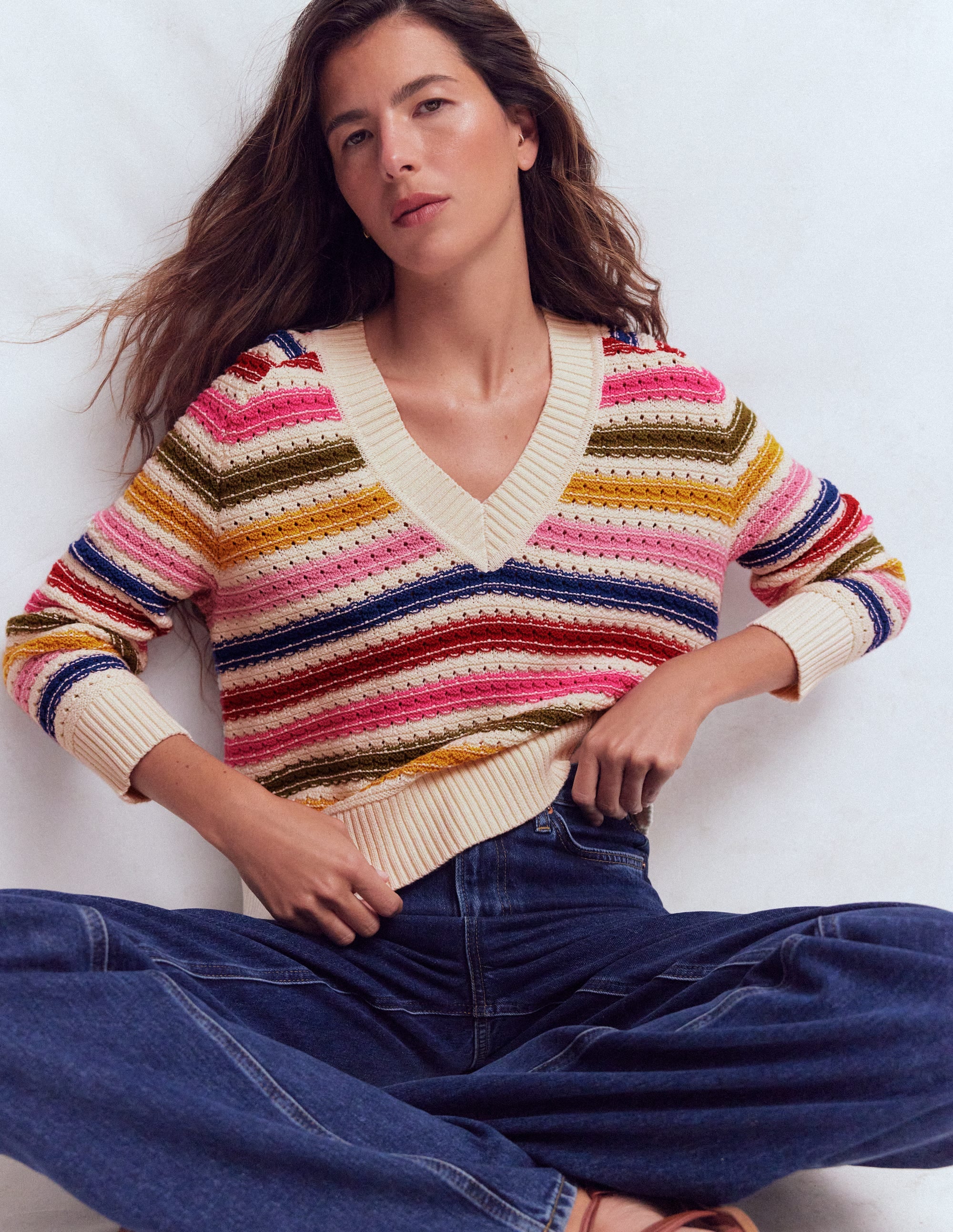 Women's Maeve Textured Cotton Jumper | Size XS
