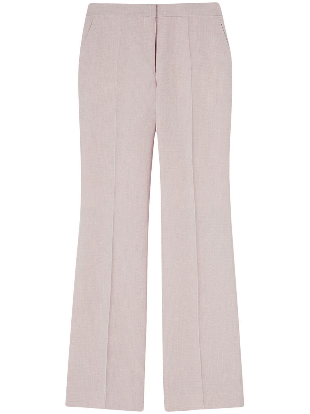 Pressed-crease tailored trousers - Pink