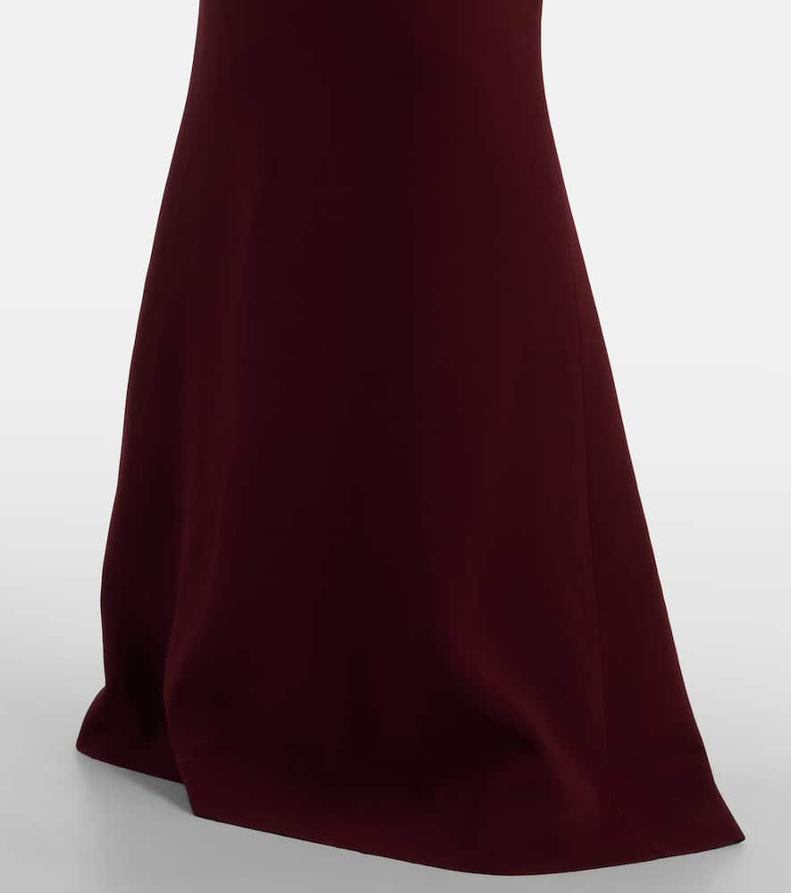 Bow-detail cady gown