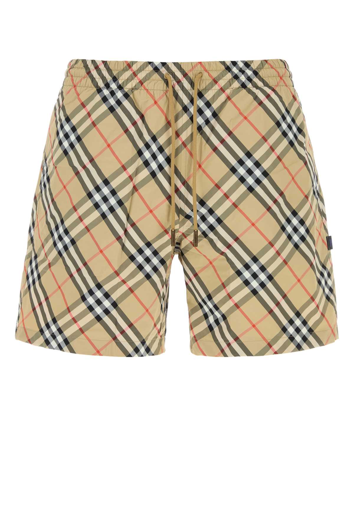 Burberry - check pattern swim shorts back pocket