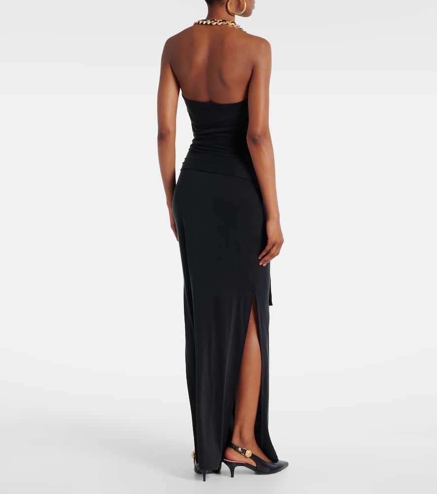 Draped gathered gown