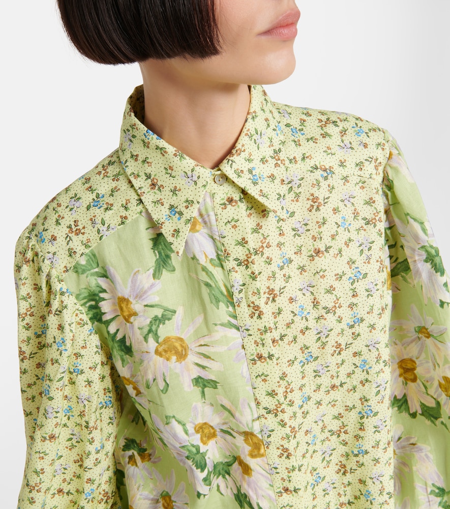 Alémais Astra floral linen shirt