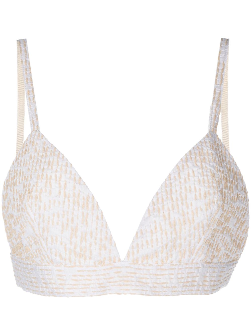 Corded organza bra top - Neutrals