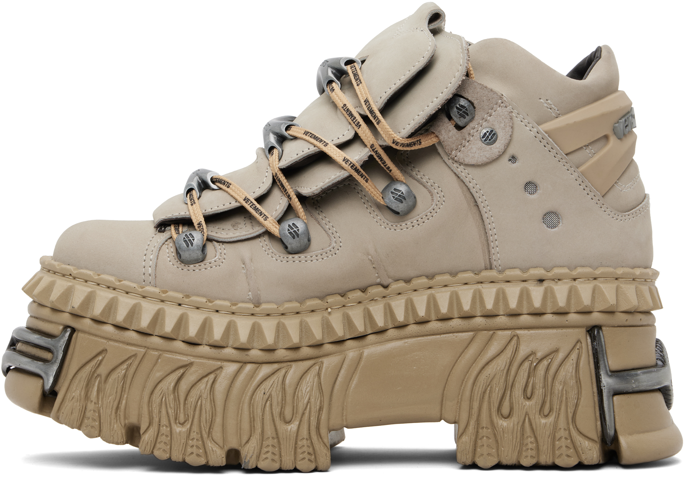 Taupe New Rock Edition Fire Platform Sneakers