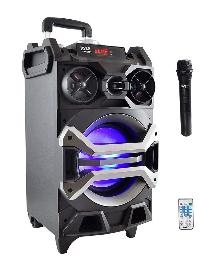 Portable Blue Bluetooth Karaoke Speaker System