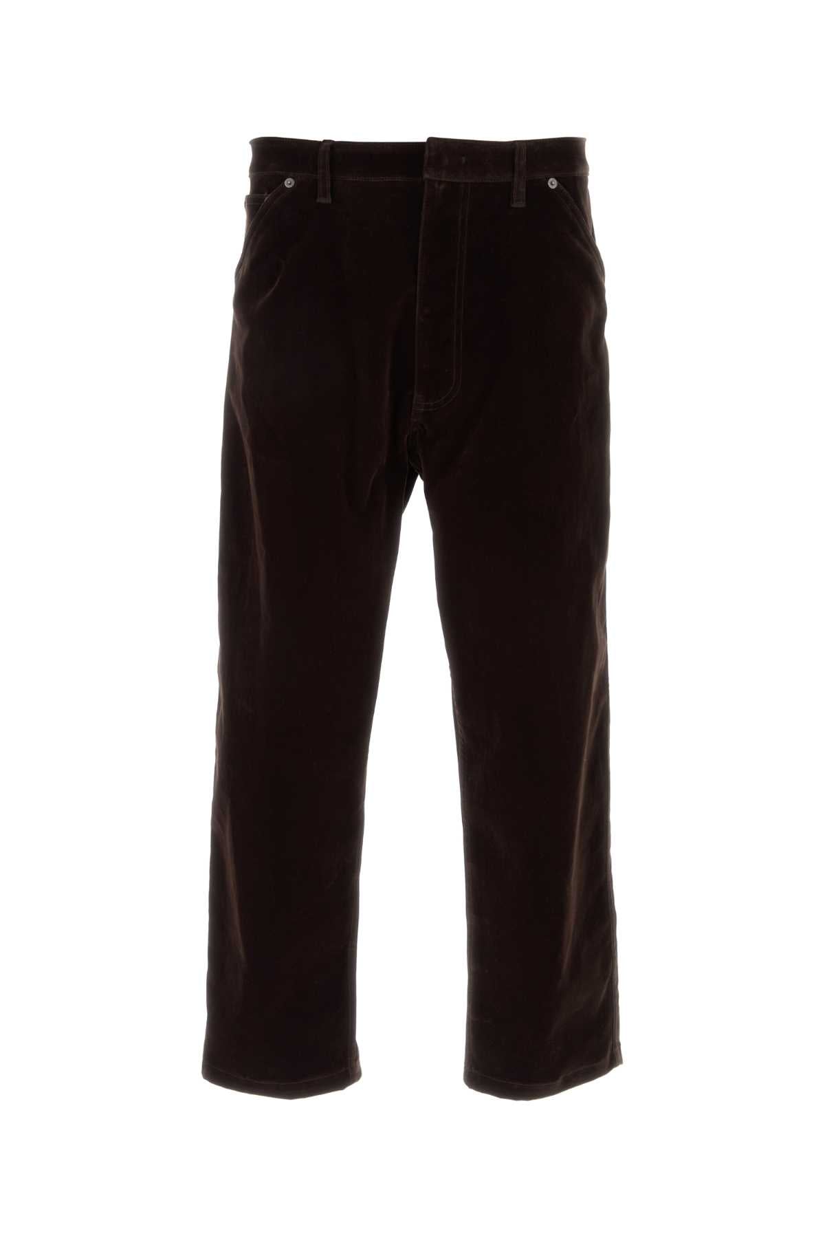 Velvet Cotton Trousers — Brown