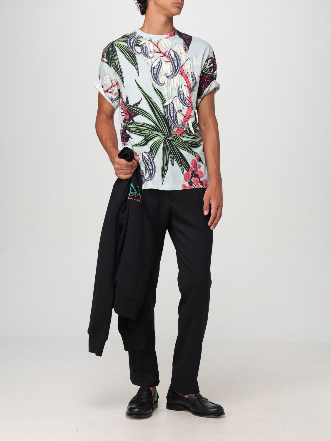 Printed short-sleeve T-shirt - Blue
