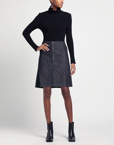 Maison Kitsuné Woman Denim skirt Blue Size 8 Cotton