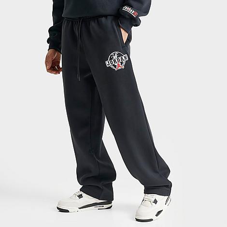 Men's Brooklyn Varsity Open-Hem Pants in Black/Chile Red
