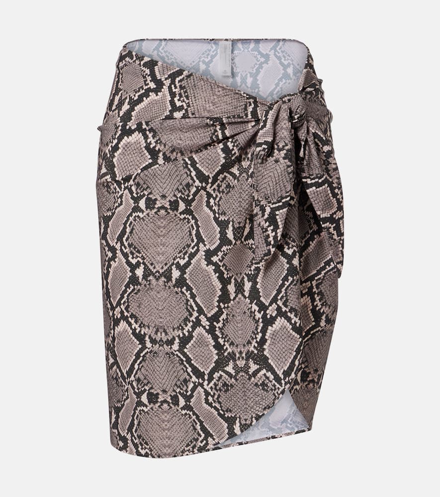 Lilith snake-print beach cover-up