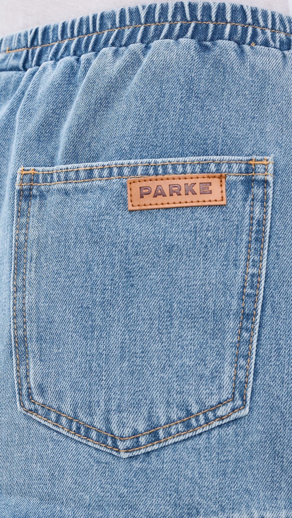 Elastic Miniskirt Vintage Wash