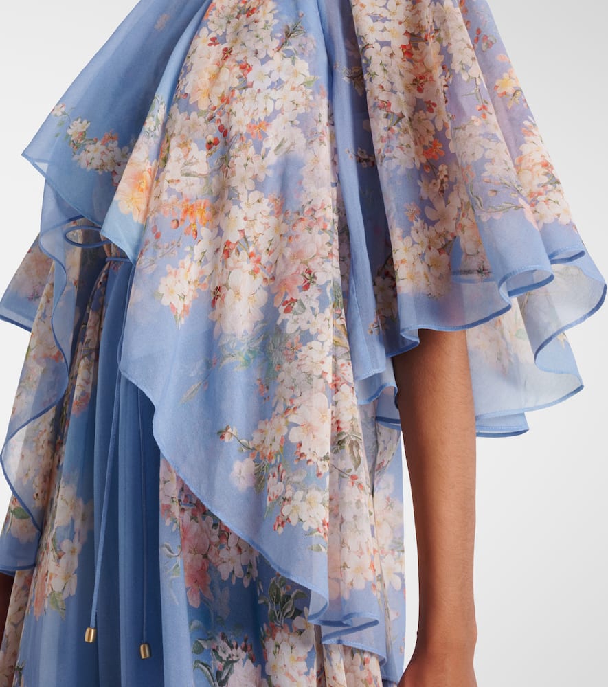 Cascadian cotton and silk georgette maxi dress