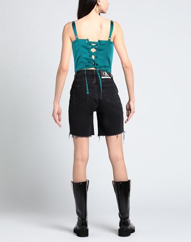 Woman Top Deep teal Size 10 Polyamide