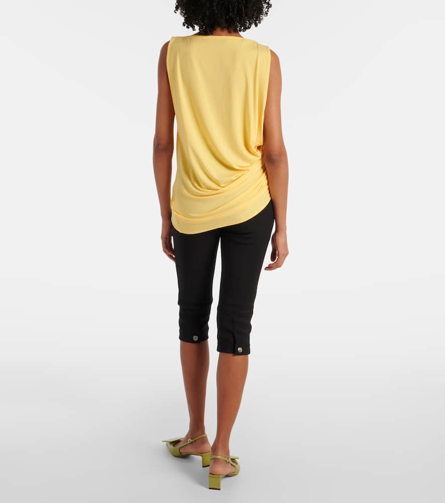 Peplo draped jersey top