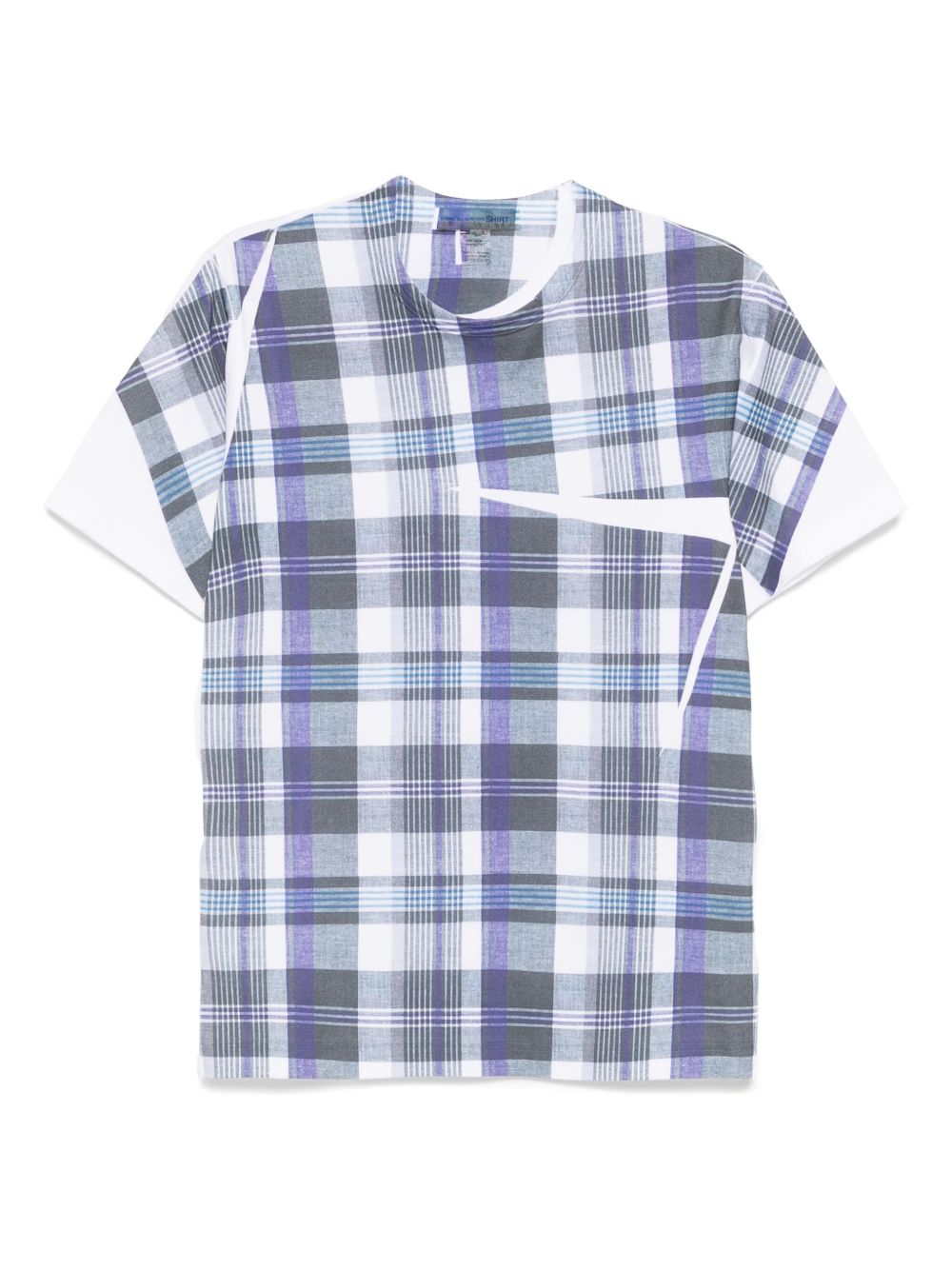Comme Des Garçons Shirt tartan overprint T-shirt - Blue