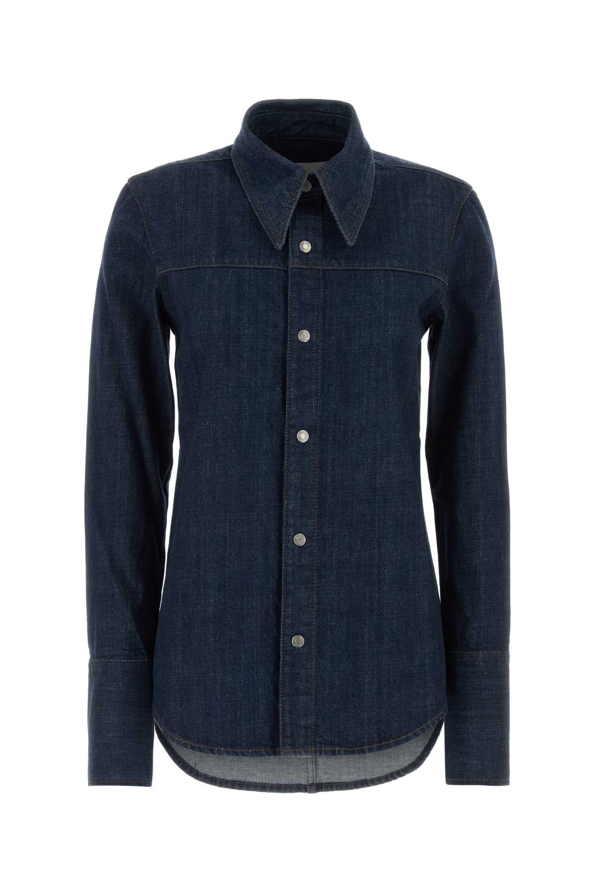 Sharp Collar Shirt — Navy