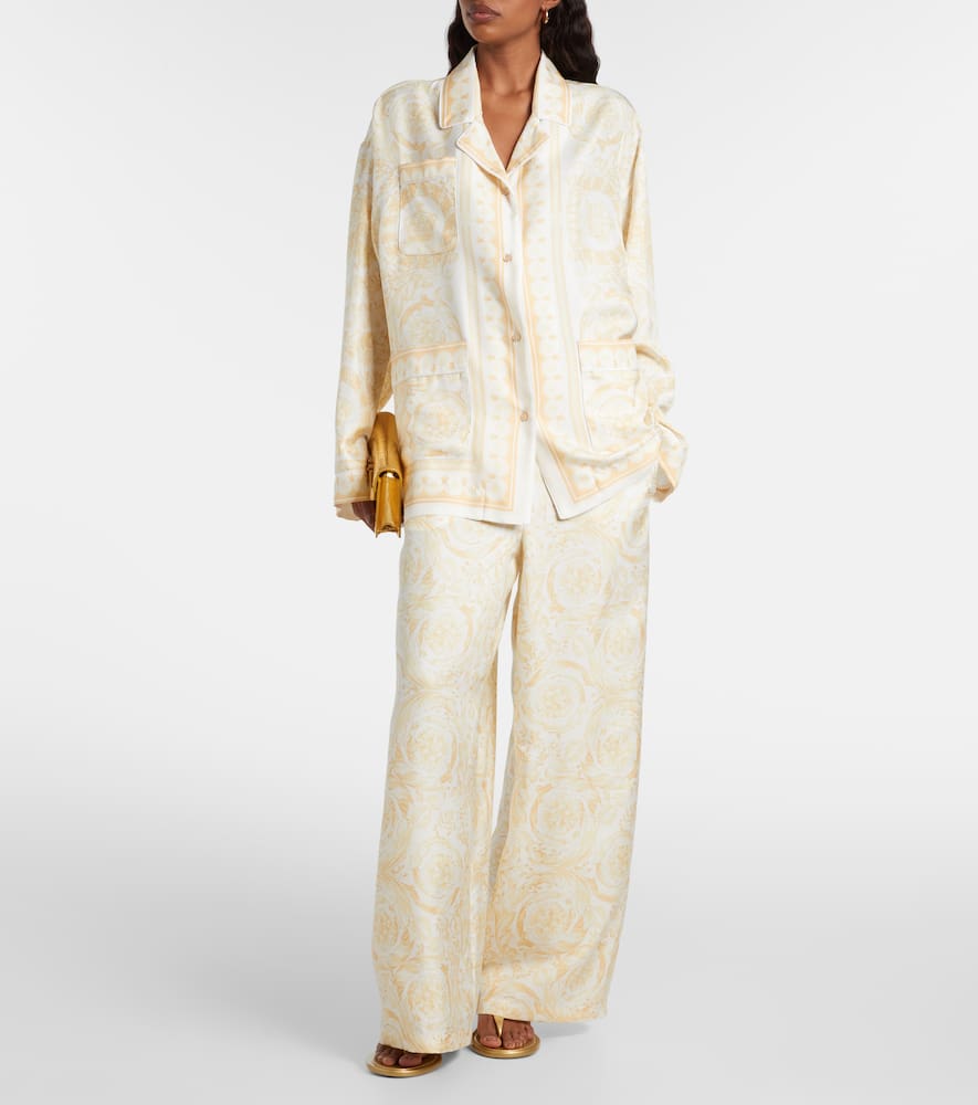Barocco silk twill shirt