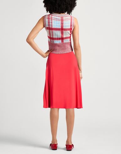 Woman Midi skirt Red Size 2 Viscose, Elastane