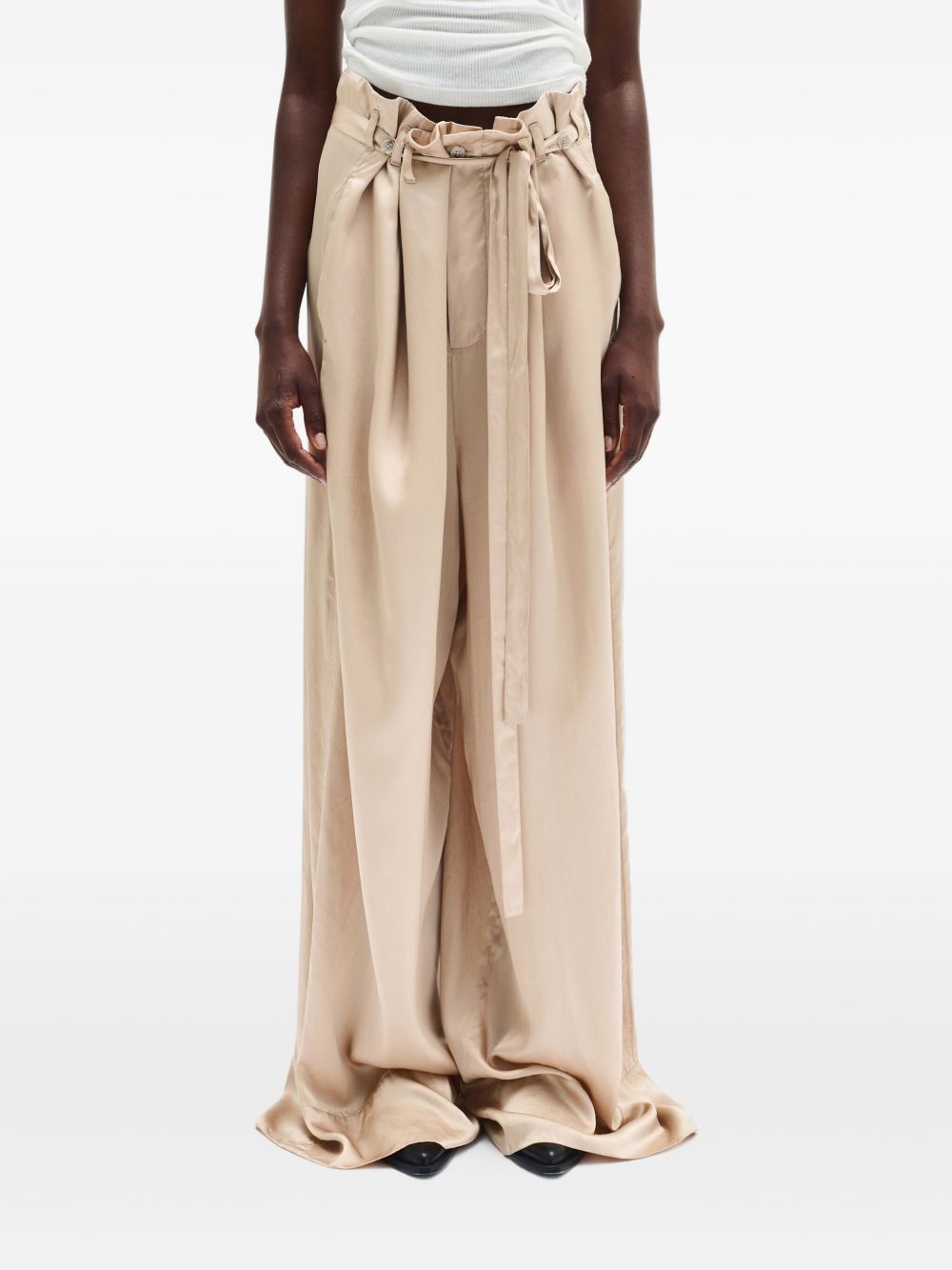 Odit wide-leg trousers - Neutrals