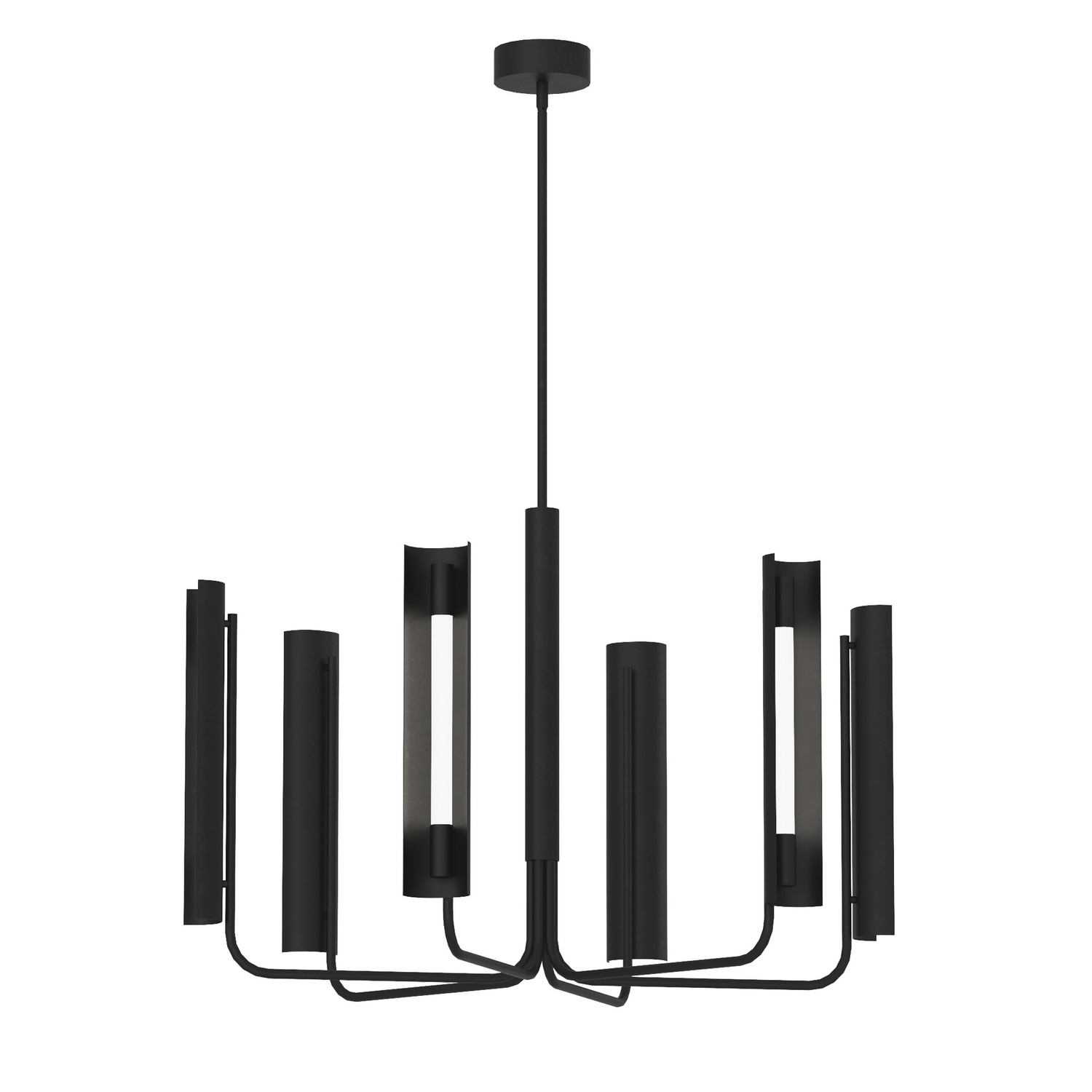 Visual Comfort Studio Carson 6-Light Chandelier in Midnight Black by Kelly Wearstler